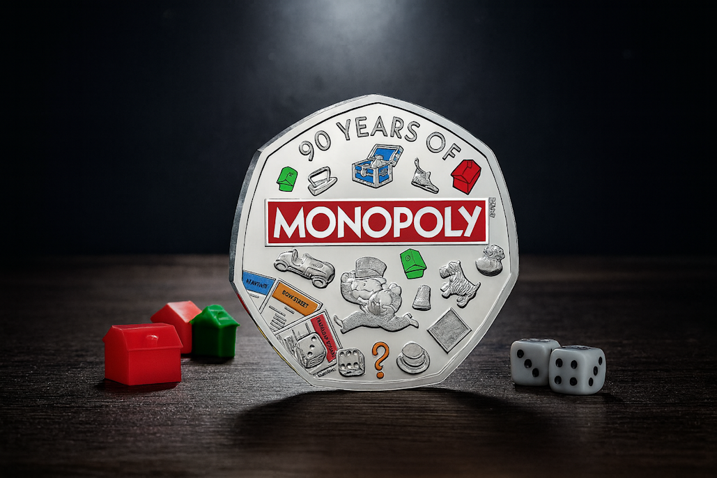 Royal Mint Monopoly 50p Coin Marks 90 Years of Family Rivalry
