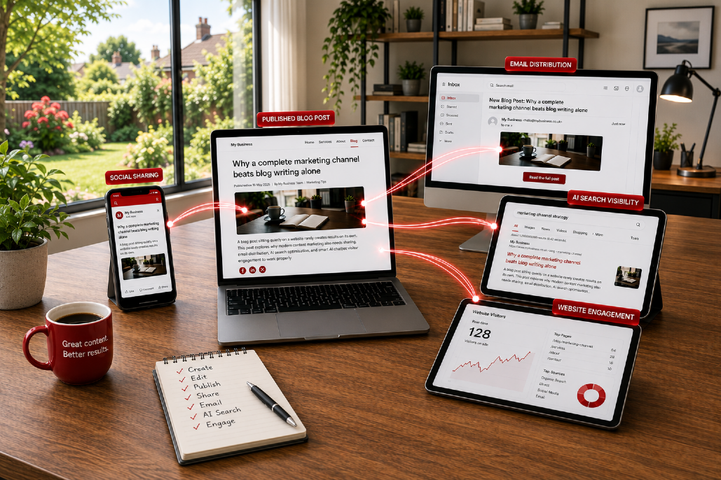 Why a complete marketing channel beats blog writing alone