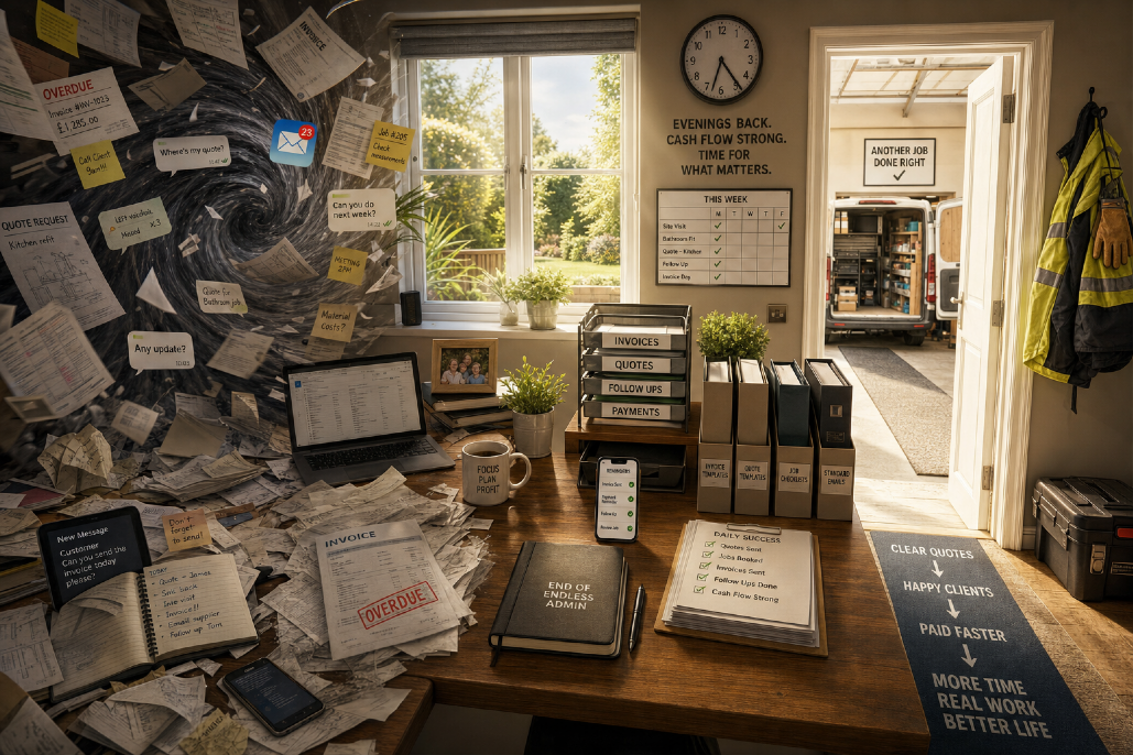 How can better admin systems for trade businesses save hours every week?