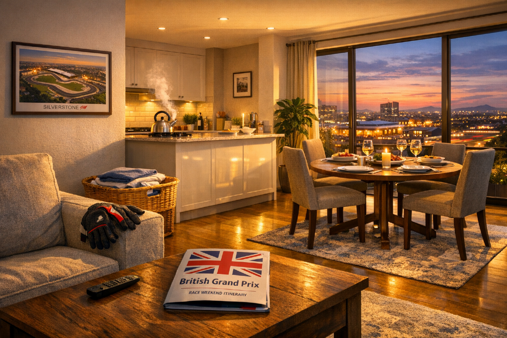 Finding serviced accommodation in Milton Keynes for the British Grand Prix weekend