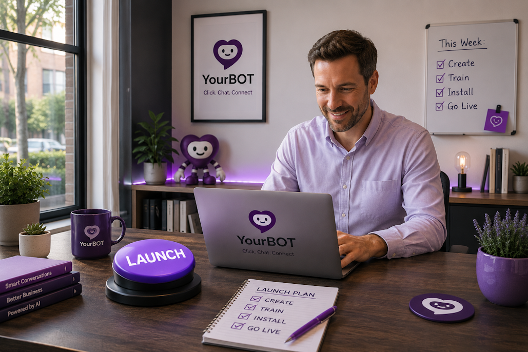 How to launch your first YourBOT smart AI chatbot this week